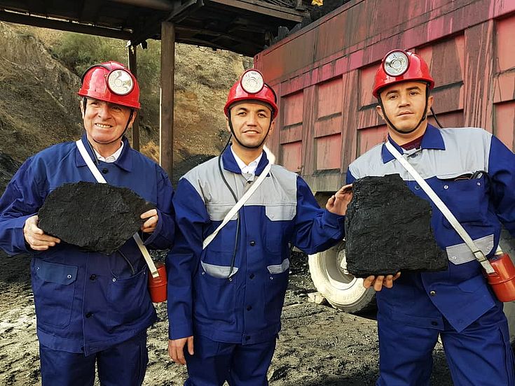 Besuch des Kohlebergwerks "Kyzyl-Bulak" in der Stadt Sulukta
