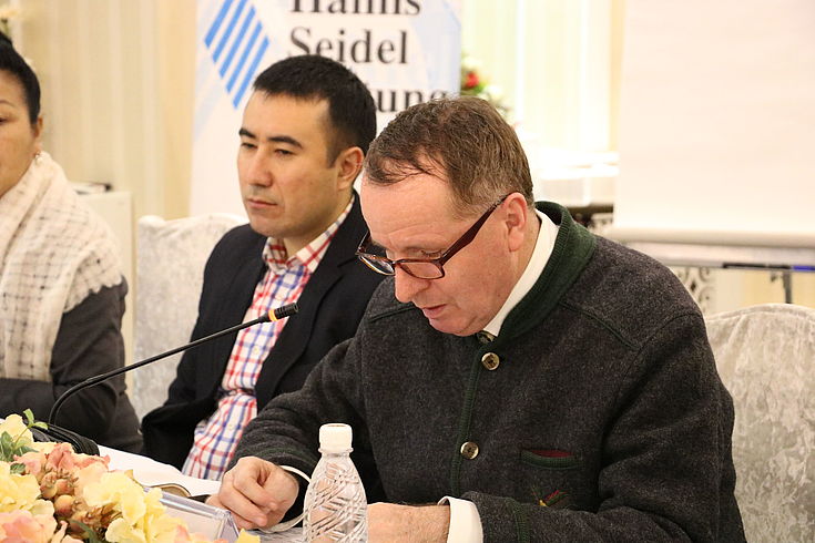 Leiters der Hanns-Seidel-Stiftung in Zentralasien Dr. Max Georg Meier